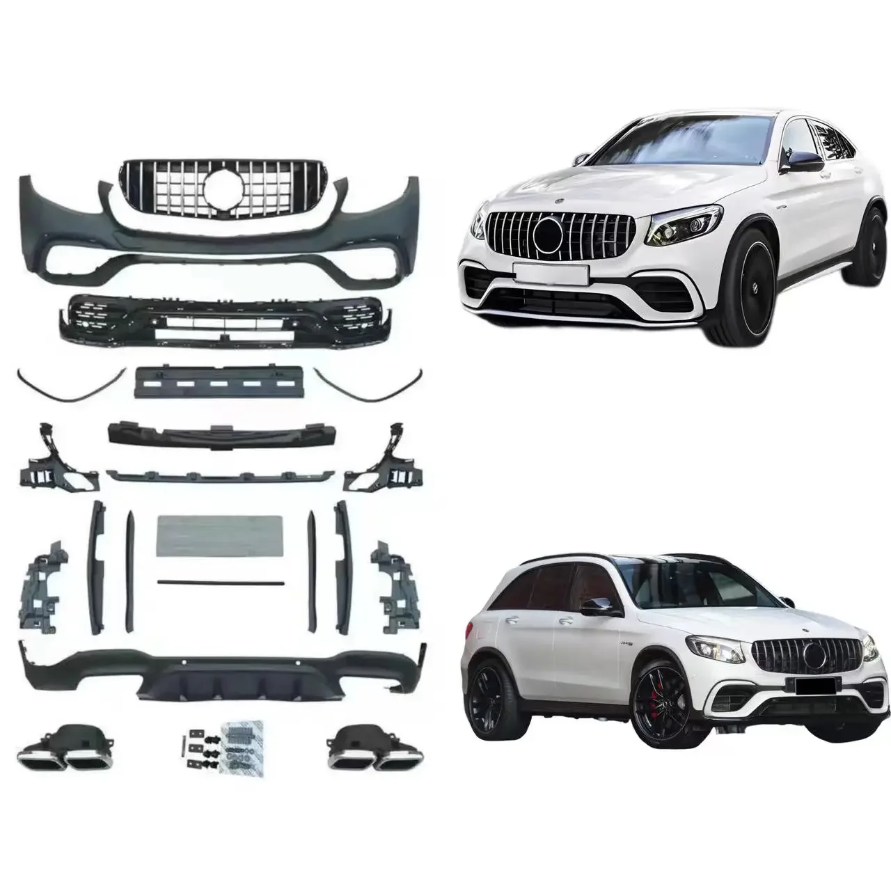 Good Quality Body Kit For Mercedes Benz GLC X253 Modified To  63 AMG 2015-2018