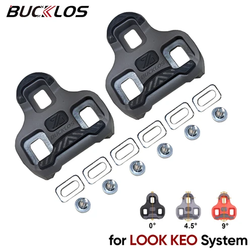 BUCKLOS tacos de Pedal de bicicleta de carretera para LOOK KEO tacos de bicicleta antideslizantes Pedal de ciclismo zapatos de Pedal sin clip tacos accesorios de bicicleta