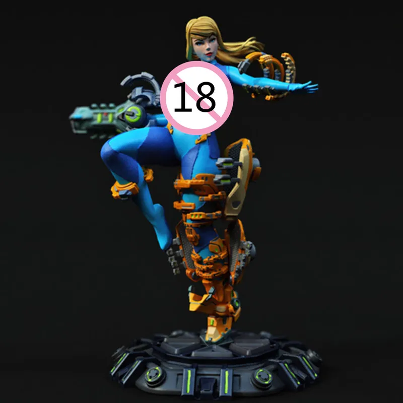 Figura de resina a escala 1/24 Samus Aran NSFW DIY dos versiones ensamblar modelo Kit juguete de escultura sin montar y sin pintar