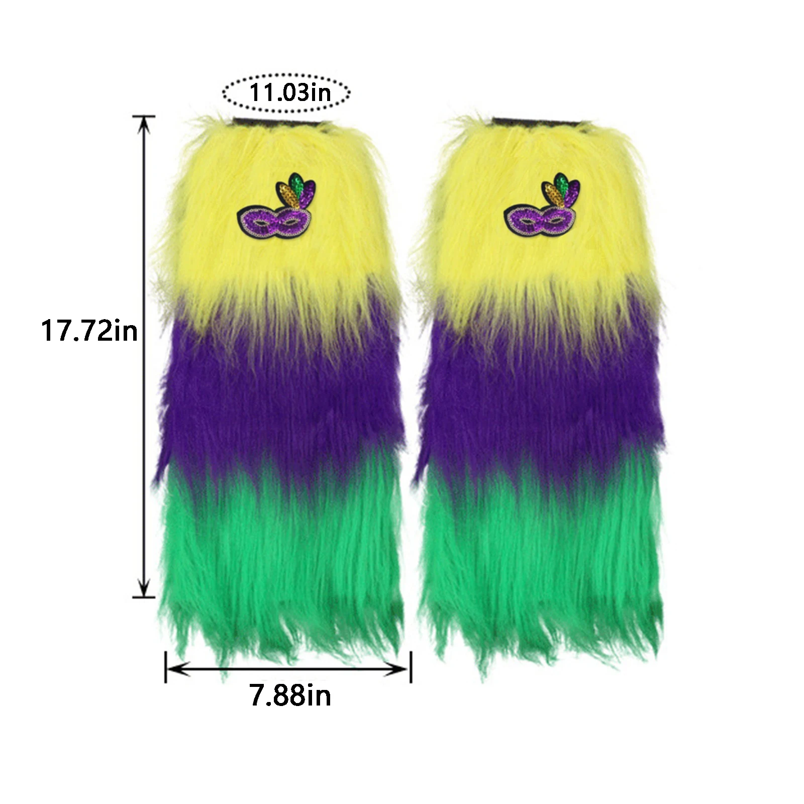 Calentadores de piernas de felpa de tres colores para mujer, trajes de actuación de vestir de noche, calentadores de piernas de otoño, moda de baile de carnaval