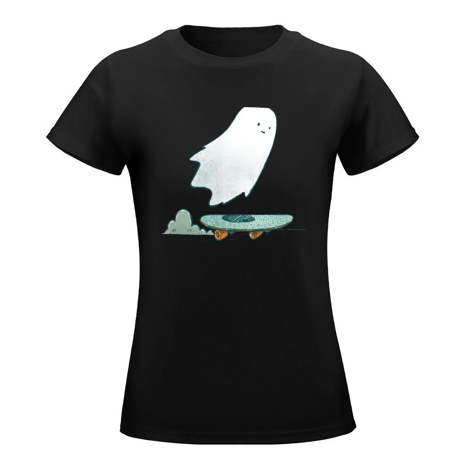 The Ghost Skater T-Shirt korean fashion vintage clothes Female clothing tshirts for Women