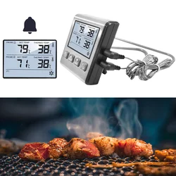 TP710 Digital Thermometer For Oven Smoker Candy Liquid Kitchen Cooking Grilling Meat BBQ Thermometer and Timer with Alarm