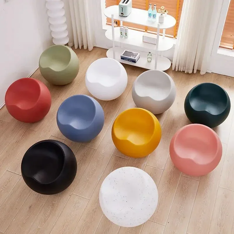 Nordic Style Luxury Apple-Shaped Stool for Home Decor Creative Minimalist Nordic Ottoman for Living Room Small Sofa Stool