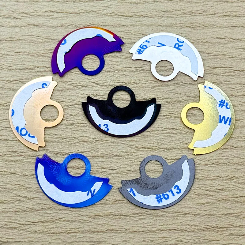 Mod NH34 Wave Pattern Automatic Hammer Rotor Metal Patch Fits 4R35 4R36 NH35 NH36 NH38 7S Movement SKX007 Watch Retrofit Parts image 2