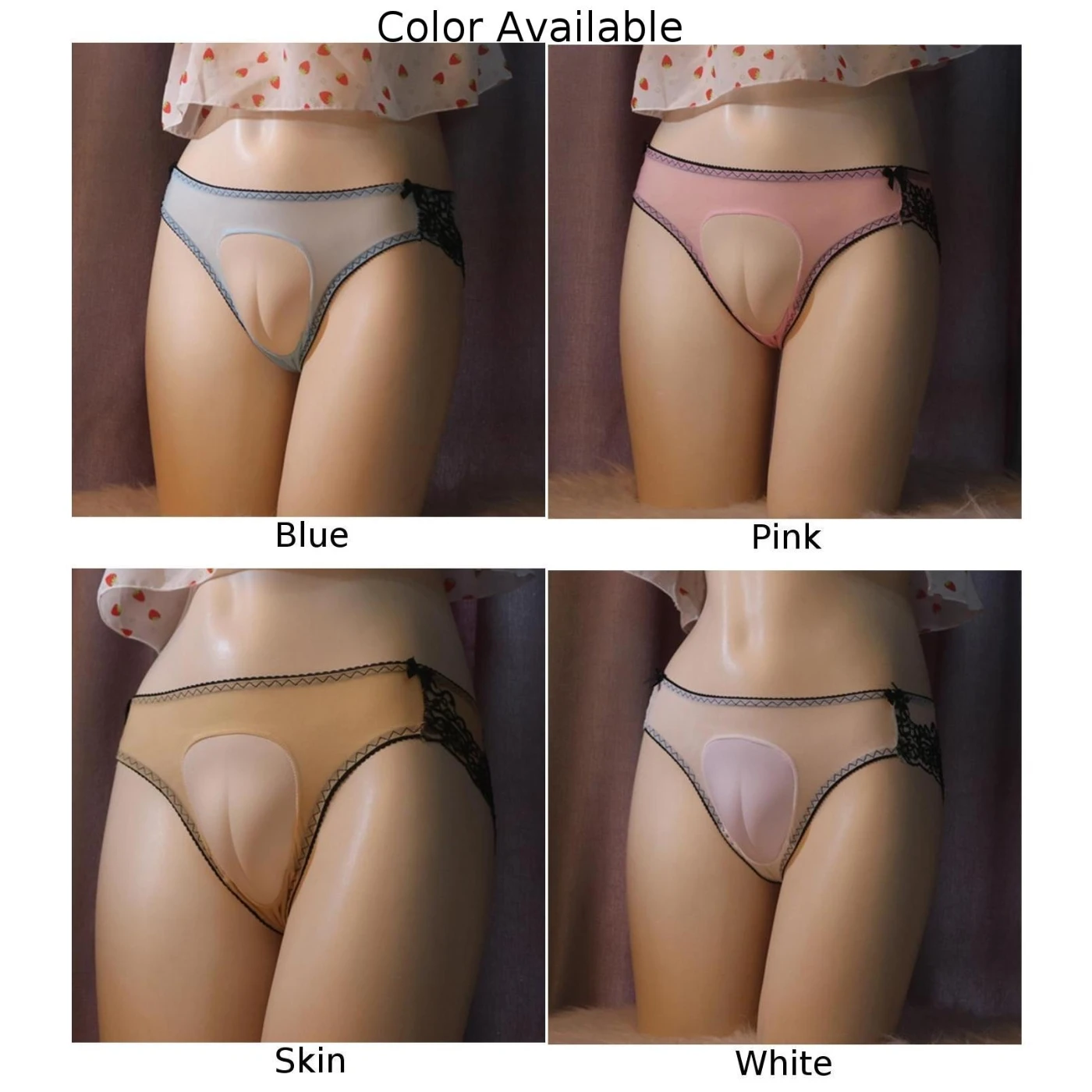 Men\'s Low Waist Lace Underwear Crossdressing Camel Toe Panties Elastic Shaping Briefs Sissy Man Lingerie Underpants