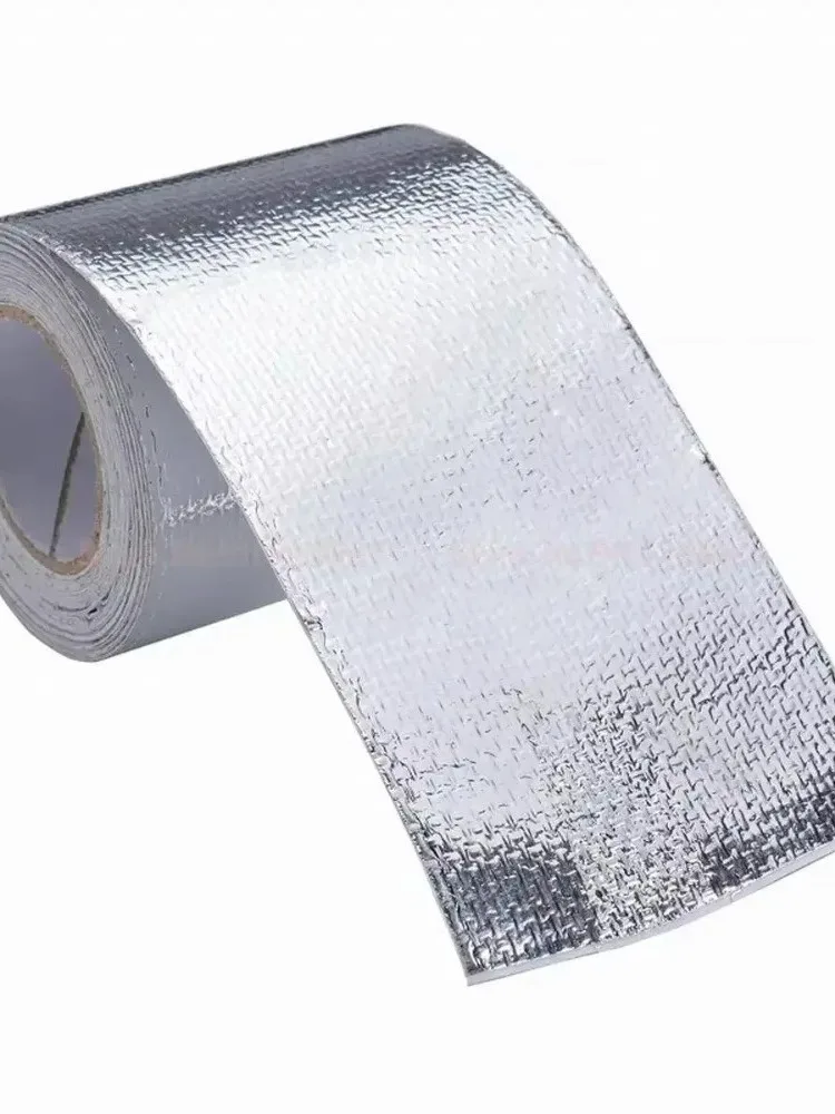 5/10 Meter Klimaanlagen-Rohrwickelband, wasserdicht, sonnenbeständig, Glasfaser-Aluminiumfolienbänder, wärmeisolierend