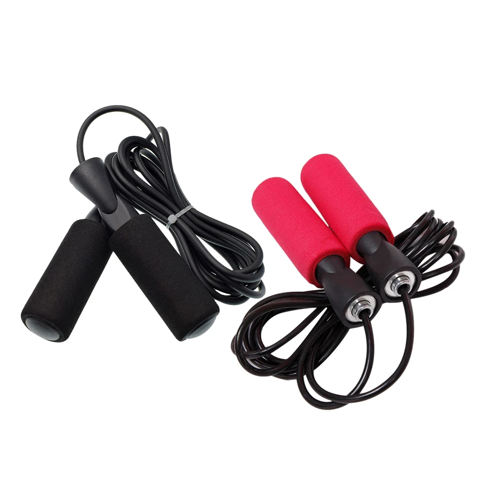 

2PCS Bearing Jump Rope for Adults Fitness Exercise Sports Ropes PVC Cord Ball System Foldable Gym Travel Scuff Resistance