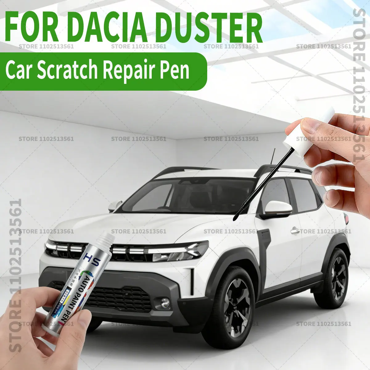 Bolígrafo de reparación de pintura, eliminador de arañazos, accesorios de bricolaje para coche, para Dacia Duster, naranja, negro, Beige, rojo, blanco glaciar, gris, plateado