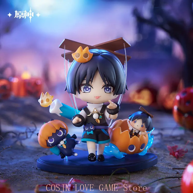 

Genuine Wanderer Halloween Figure MiHoYo Genshin Impact Q version Scaramouche Wanderer Garage Kits Cosplay Model Birthday Gift