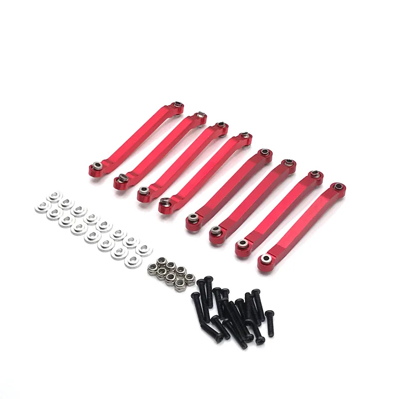 8pcs Metal Chassis Pull Rods Fixed Link Suspension Tie Rod For MN D90 D91 D96 D99 D99S MN90 1/12 RC Car Upgrade Parts