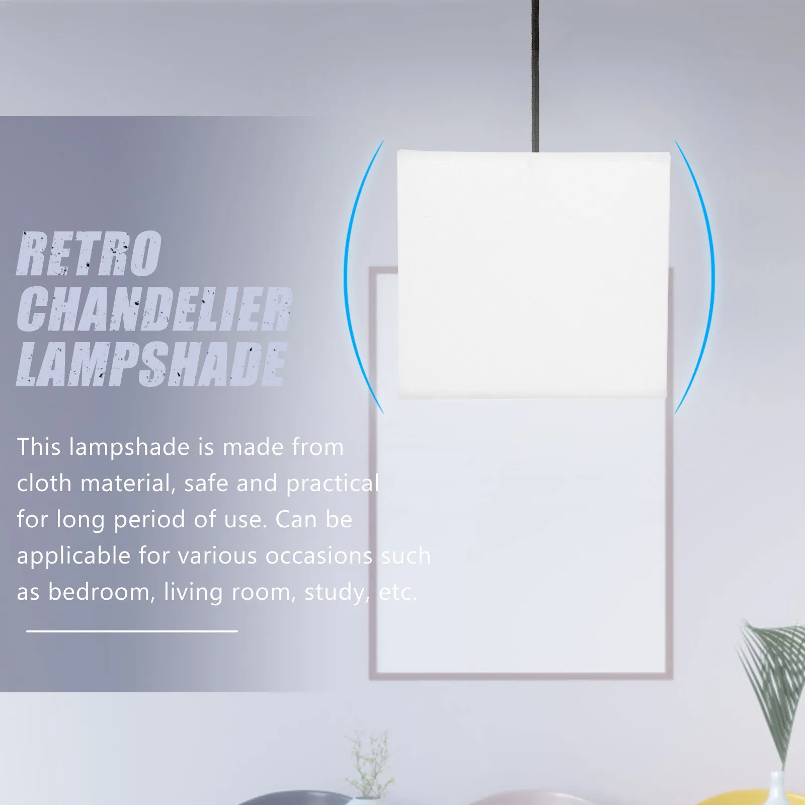 

Прямоугольный тканевый абажур в простом стиле, сменный абажур для настольной лампы для спальни, гостиной, кабинета, отеля, бара