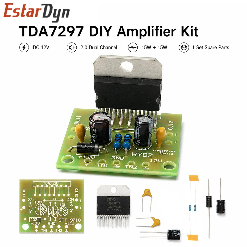 Diy Electronics Parts - Estardyn TDA7297 アンプボード スペアパーツ DC12v グレード