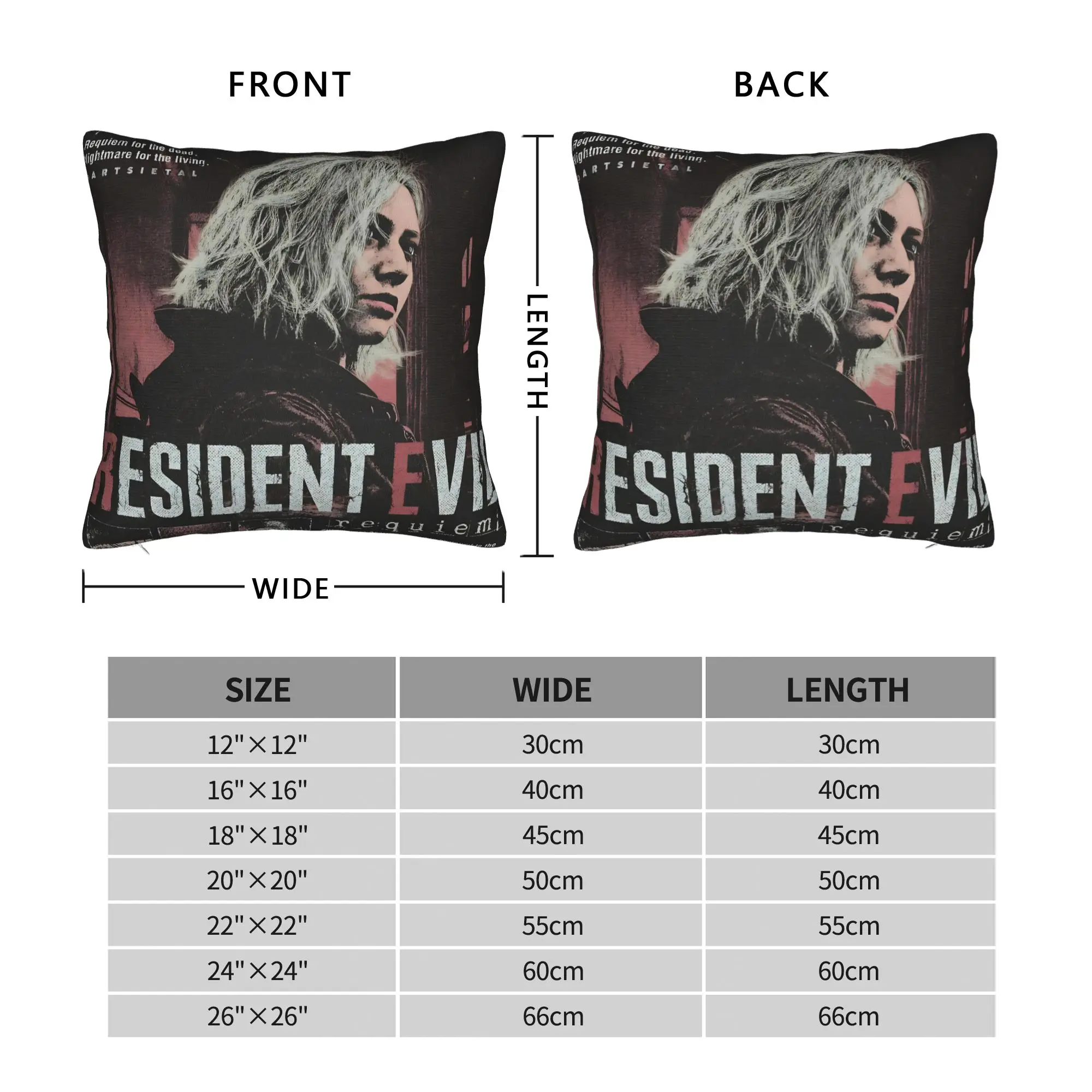 Leon Kennedy Resident Evil Pillow Cover  Soft Cushion Cover Cute Funny Pillow Case For Sofa Home Decoration
