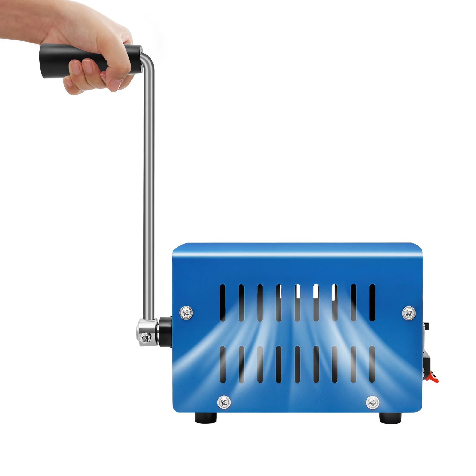 Tragbarer Generator, Handkurbelgenerator, manueller Kurbelgenerator, 20W Notstromquelle, 3-28V einstellbarer Ausgang, kein Kraftstoff erforderlich, für Outdoor-Camping, Reisen, Notladung von Telefon,