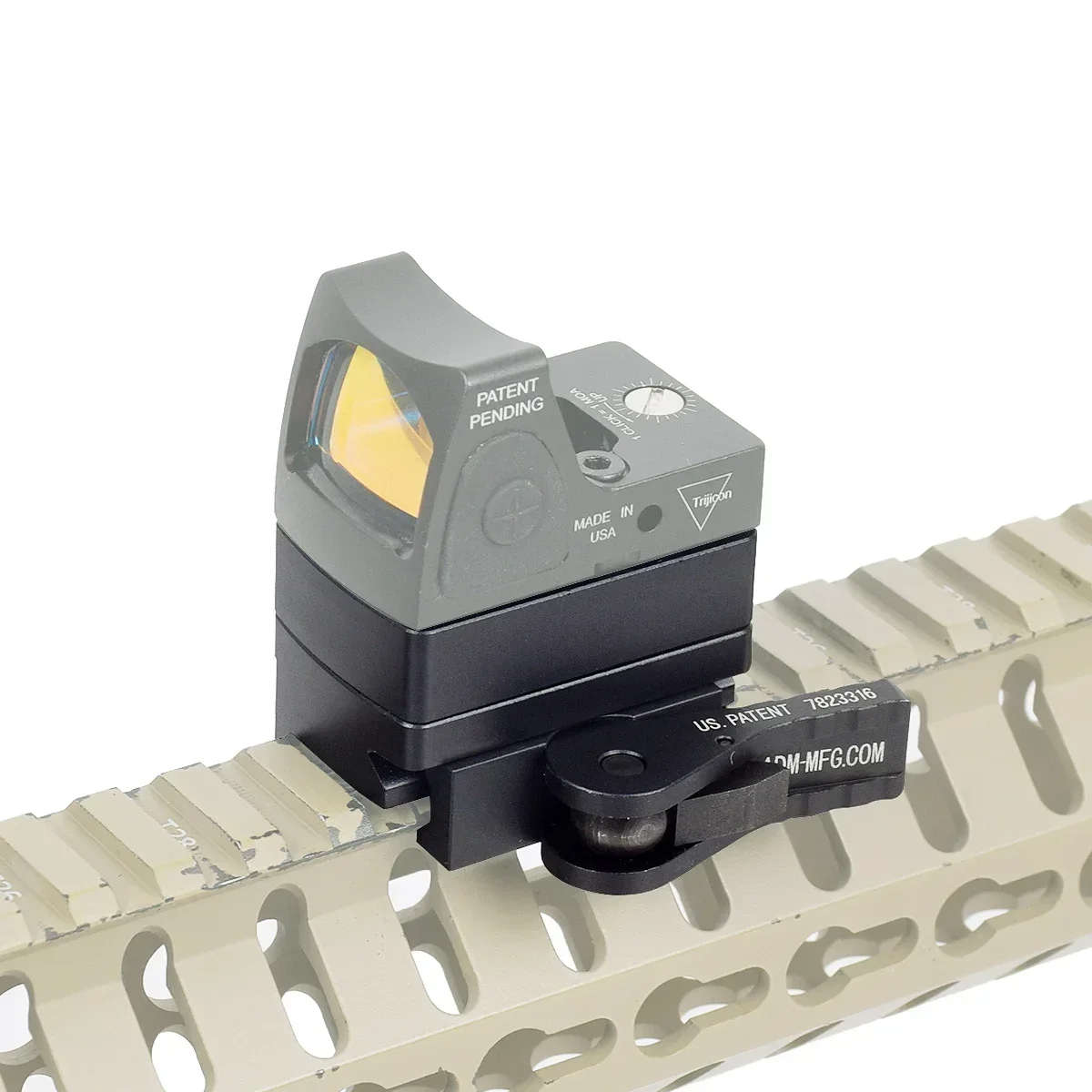 Tactical RM DOCTER QD Plate 1.41 Inch Height Mount With Riser Plate Fit Red Dot Scope Sight For 20mm Picatinny And Weaver Rail view 3