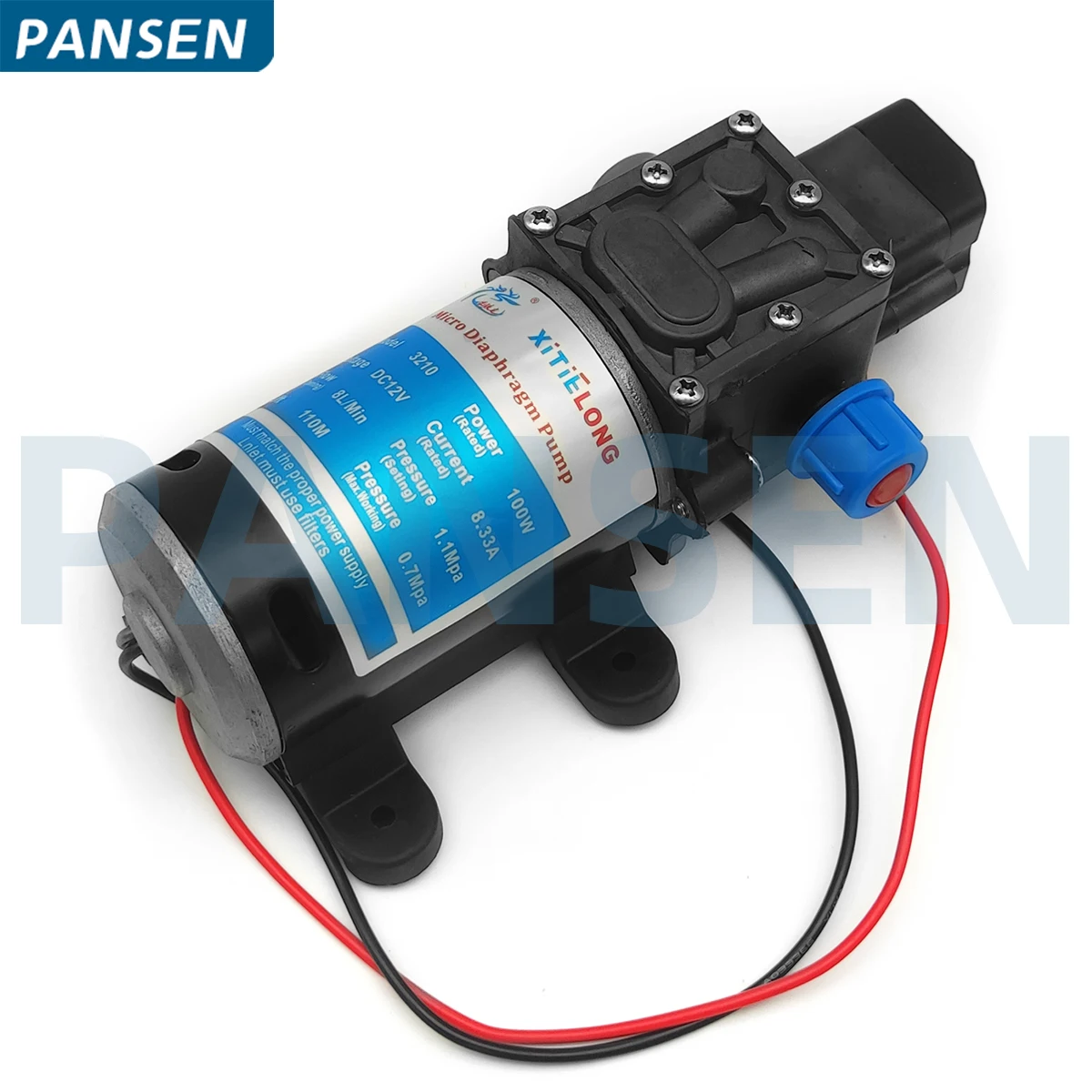 

DC 12V 120W 130PSI 10L / Min Agricultural Electric Water Pump Black Micro High Pressure Diaphragm Water Sprayer Car Wash