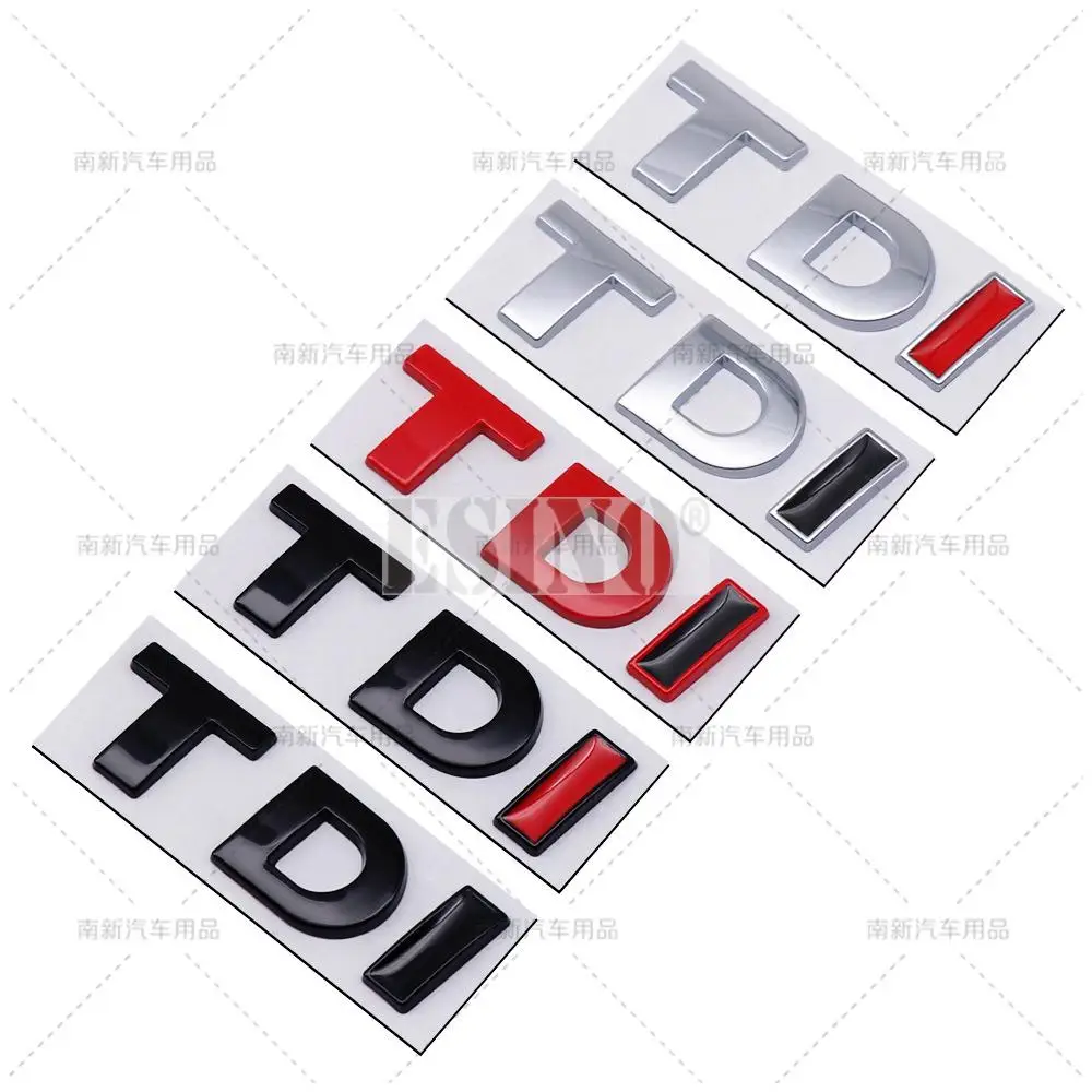 New 3D TDI Turbo Direct Injection Car Trunk Zinc Alloy Emblem Rear Body Tailgate Accessories Adhesive Styling Badge