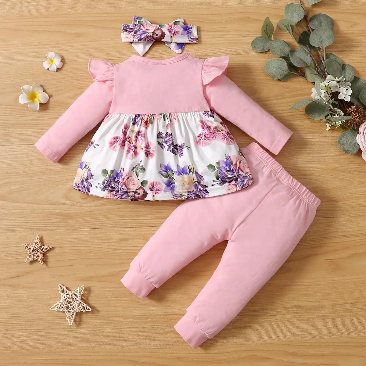 Newborn Girl Clothes 0 To 3 Months Baby Girl Clothes Toddler Girl Outfits Big Bow Top + Pants Infant Kids Clothing Whole Sale