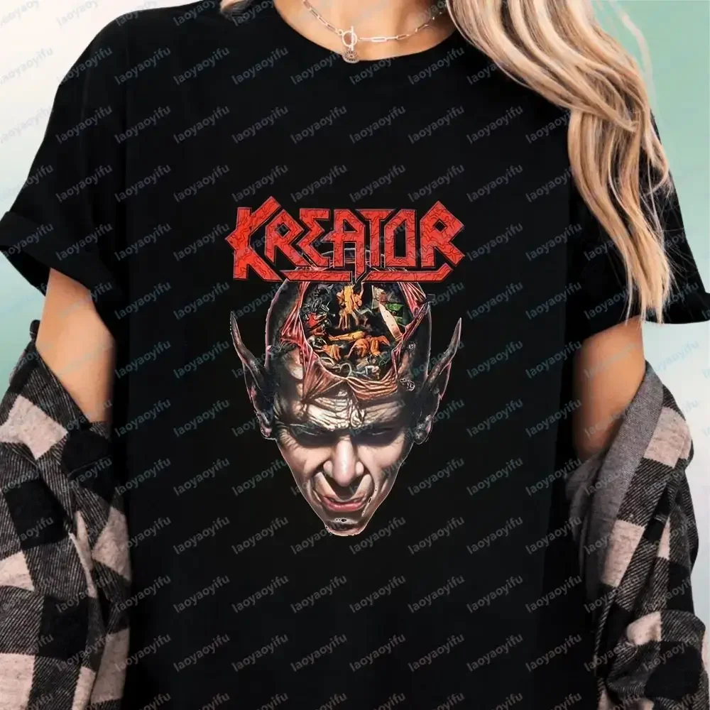 KREATOR New Style Tops and T-shirts - Fun, Crazy, Classic Cotton Short-sleeved T-shirts Suitable for Both Men and Women