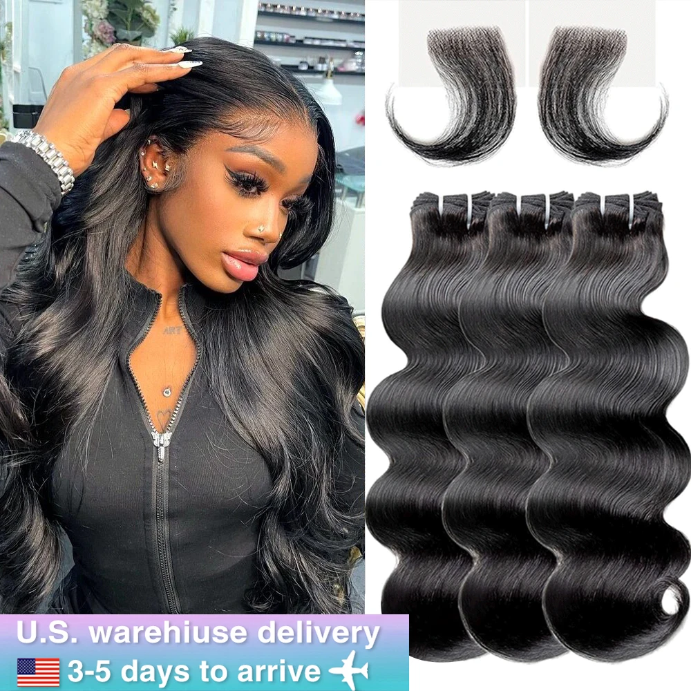 Weave Hair 3 Bundles Deal Real Human Hair 10A Body Wave Bundles Human Hair 100% Unprocessed Virgin Remy Human Hair Natural Black