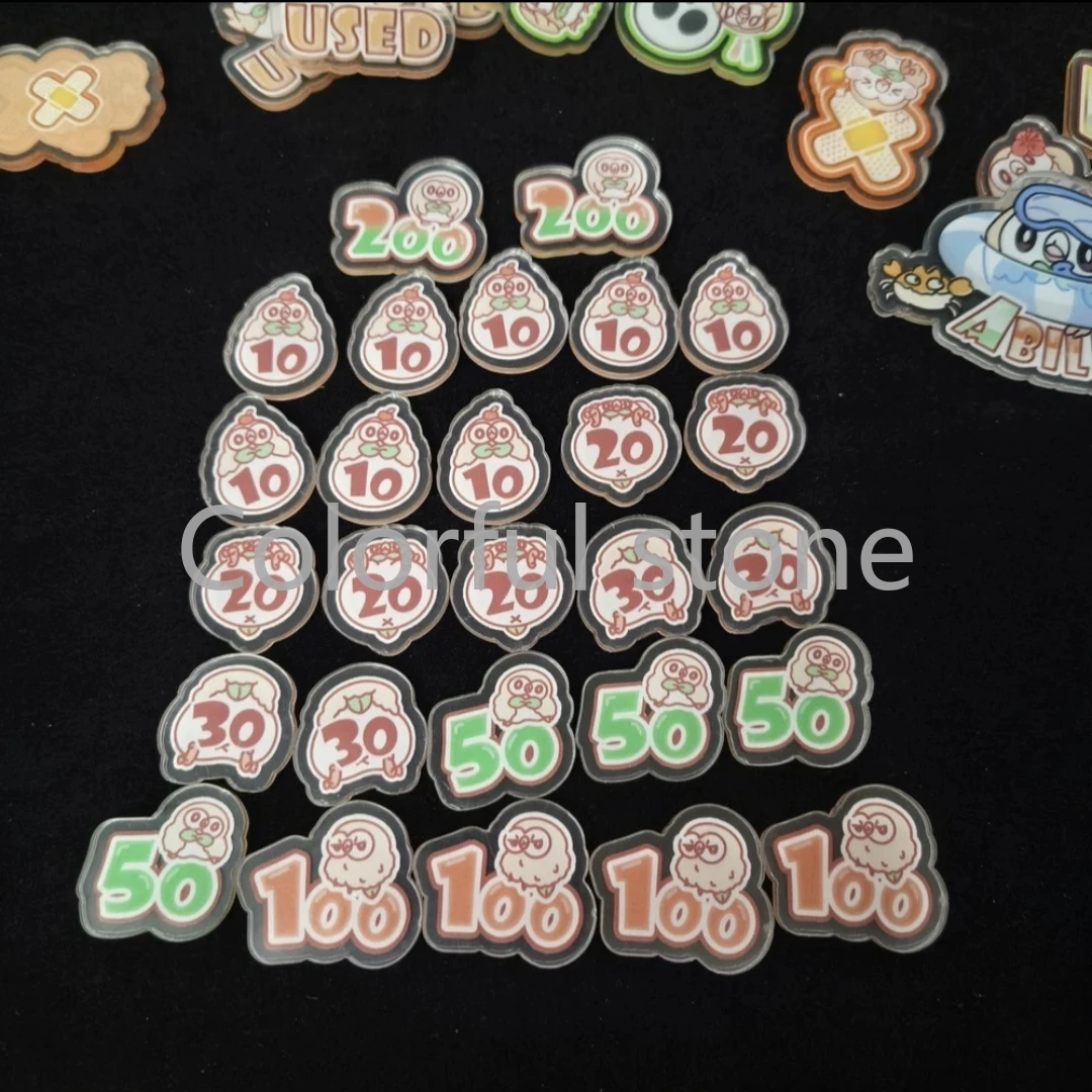 PTCG Pokemon Match puntuación contador de daños indicador de daños Rowlet tablero usado Vstar Borad juego de rol juguete de regalo acrílico
