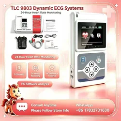 Genuine CONTEC 9803 3 Channels ECG Holter, EKG Holter, Dynamic ECG Monitor System, 24 hours ECG Recorder TLC9803