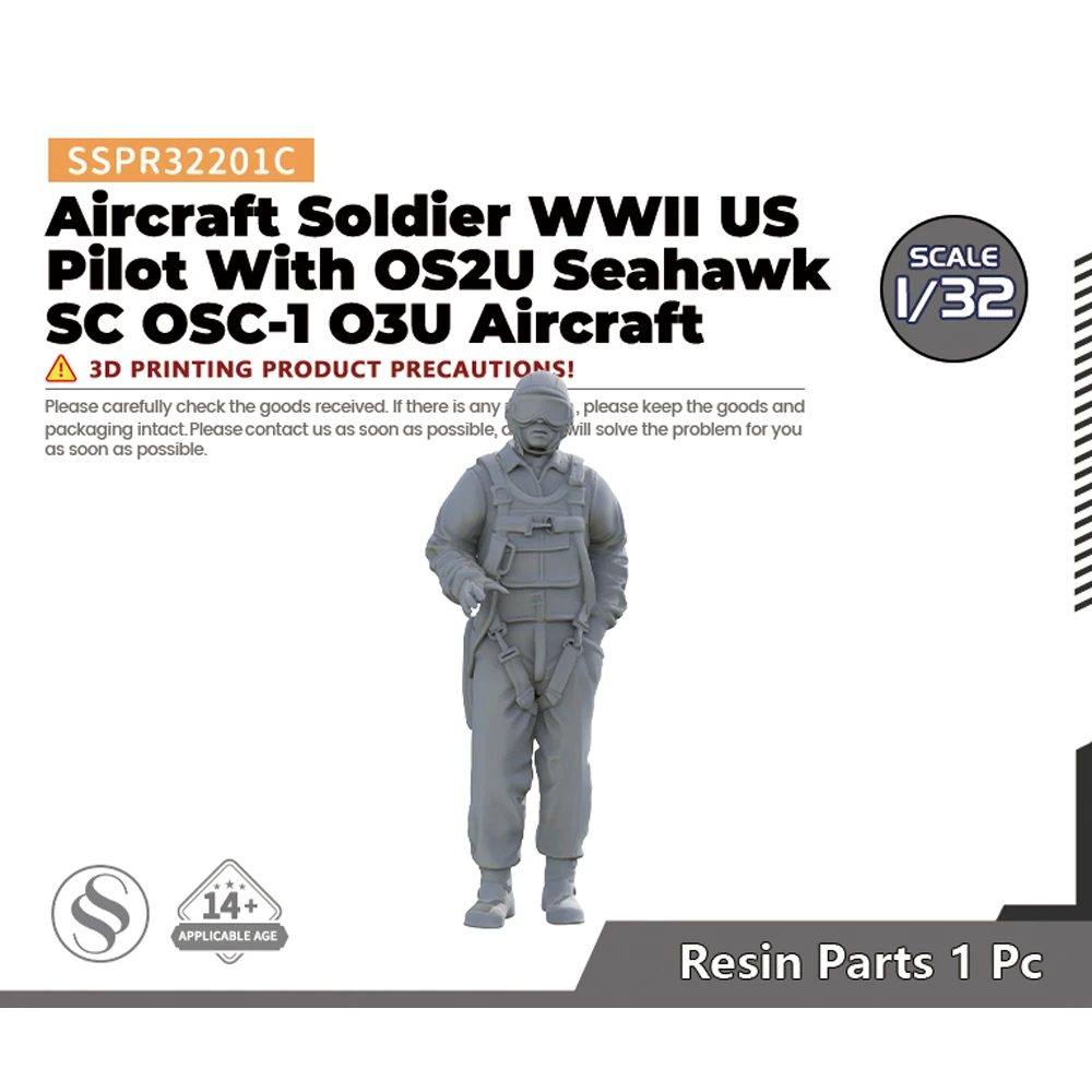 

SSMODEL SSPR32201C 1/32 Aircraft Soldier WWII US Pilot With OS2U Seahawk SC OSC-1 O3U Aircraft