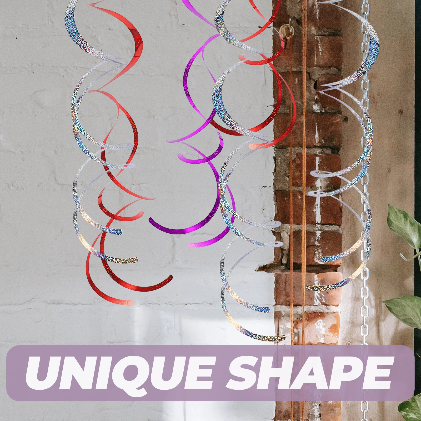 

5Sets Hanging Swirl Decorations Shiny Mixed Ceiling Decor for Birthday Wedding Christmas Party Supplies