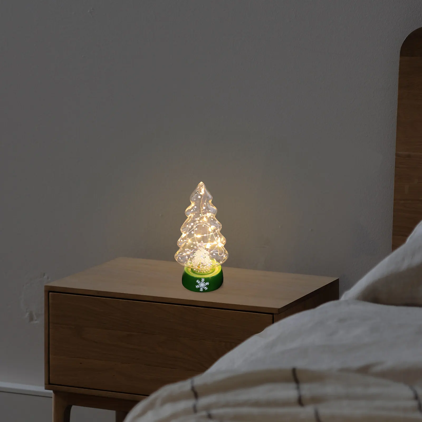 クリエイティブなガラス製ナイトライト。寝室やデスクの装飾に最適な、温かみのあるled照明。省スペースで美しい光を放つ装飾品。