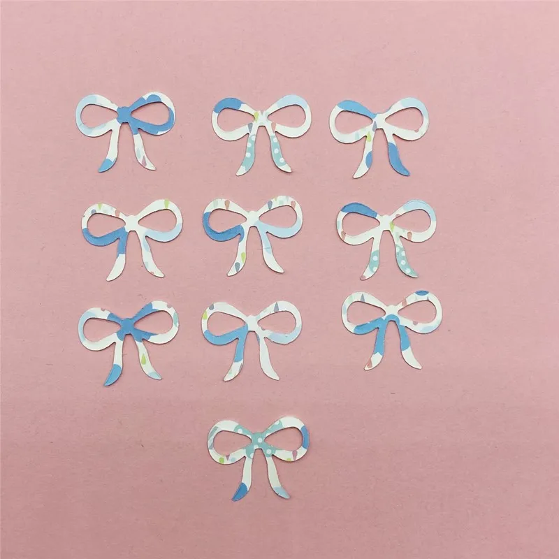 10Pcs Hollow Out Bow Metal Cut Dies Stencils for Scrapbooking Stamp/Photo Album Decorative Embossing DIY Paper Cards