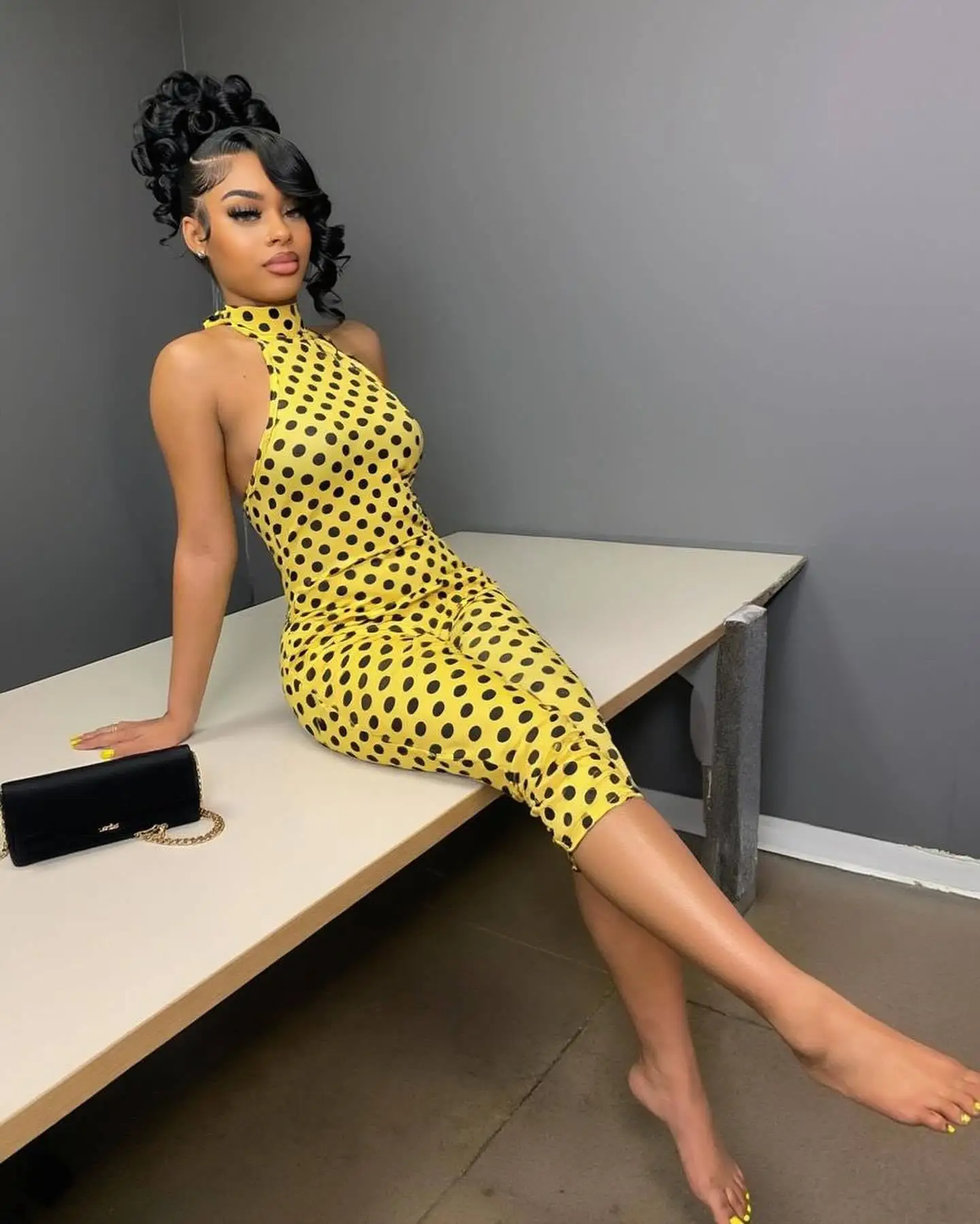 EINY Sexy Polka Dots Print Jumpsuits Woman Lace up Summer Backless Playsuits Skinny One Piece Rompers Party Evening Clubwear Y2K