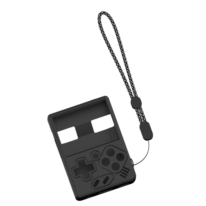 Capa protetora silicone com cordão para miyoo mini gamepad, capa protetora à prova poeira para console p8dc