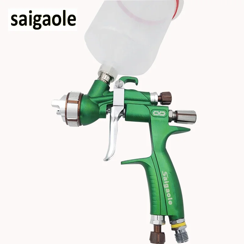 spray gun Upper kettle Automobile topcoat spray gun High atomization spray gun Pneumatic tools  Furniture paintingTools Saigaole