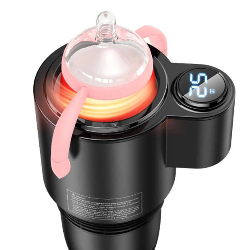 

Car 12V Heating Cooling Cup Temperature Display Cup Smart 2-In-1 Cup With Temperature Display