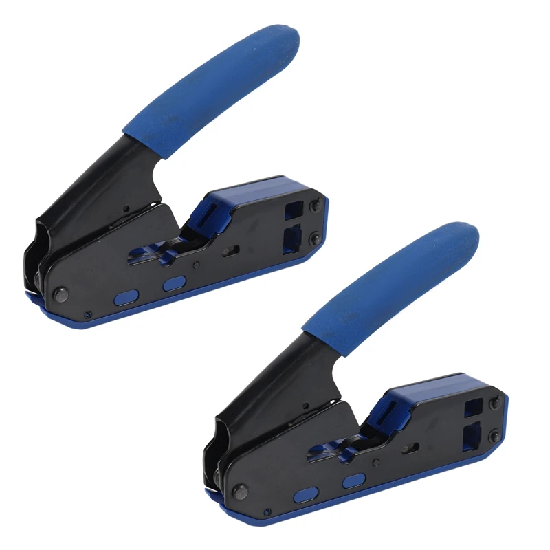 

2X RJ45 Tool Network Crimper Rj45 Crimping Tool Stripper Cutter For Rj45 Cat6 Cat5e Cat5 Rj11 Rj12 Connector