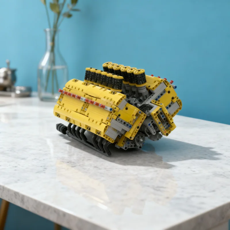 

Конструктор MOC V16: Двигатель с двойными клапанами и толкателями, 3247 деталей. Техническая модель, игрушка-подарок, креативный коллекционный набор для демонстрации на столе.