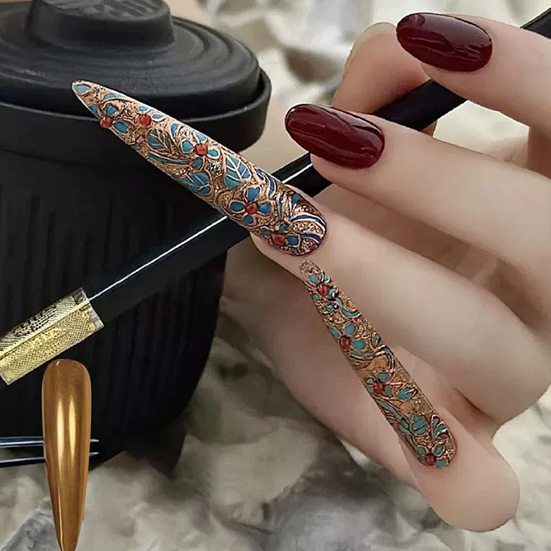 Metal Aurora Pérola Nails Art Glitter, Poeira Cromada, Luar Branco Esfregando Em Pó, Shell Espelho Pigmento, Prego Decoração Suprimentos