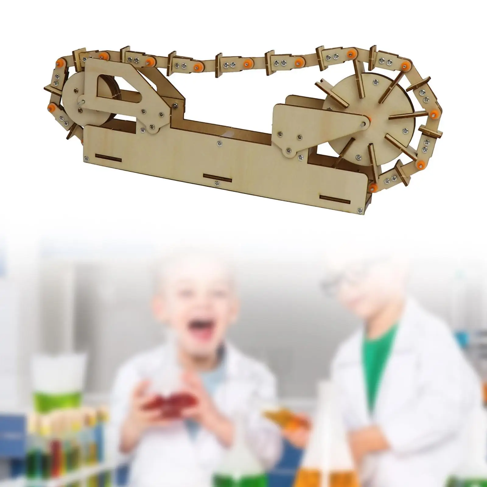 Holzwasserradmodell Woody DIY Modell Lehrmittel Dampfpädagogische Ausrüstung für Labor High School Kinder Teenager Studenten