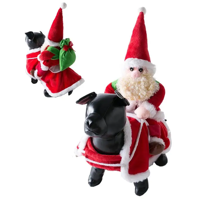 

Dog Christmas Costume Santa Claus Clothes Riding Pet Cosplay Costumes Cosplay Costume Funny Dressing Up Outfit Clothes Suits Hat