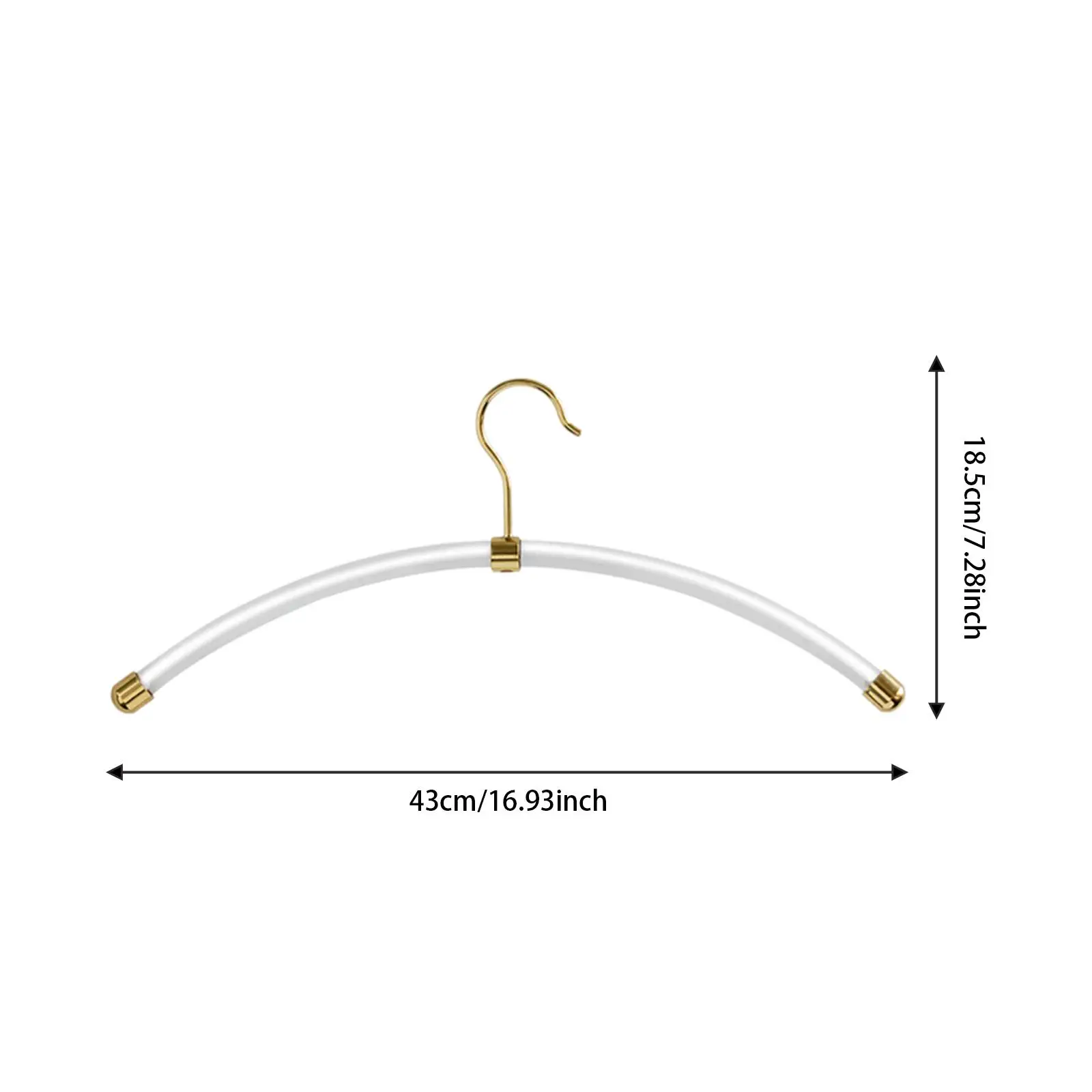 Sturdy Closet Organizer Acrylic Brass Coat Rack Non Slip Clothes Hanger Laundry Accessory for Wardrobe Storage - view 5
