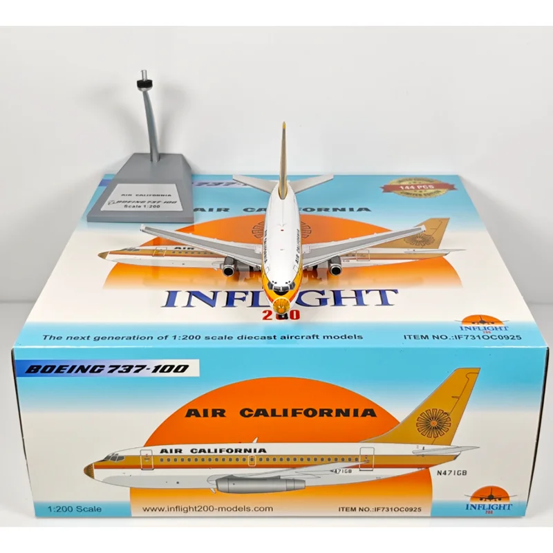 

Inflight Diecast масштаб 1/200 California Airlines B737-100 N471GB модель самолета из сплава Коллекционная декоративная игрушка-орнамент