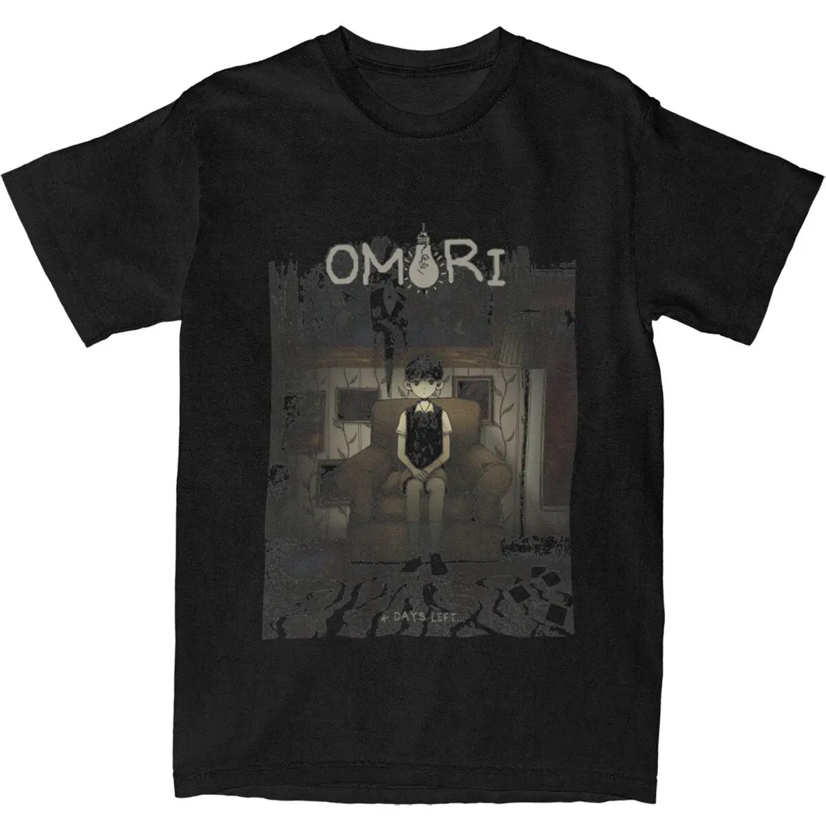 Funny Game Omori T-Shirt Summer Vintage Classic T-Shirts 100 Cotton Harajuku Tshirt For Mens Short-Sleeved Casual Top Tees