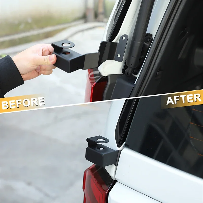 الكربون الصلب الأسود لتويوتا لاند كروزر برادو 250 LC250 2024-2025 + سيارة الذيل الباب هوائي قوس اكسسوارات السيارات المعدلة