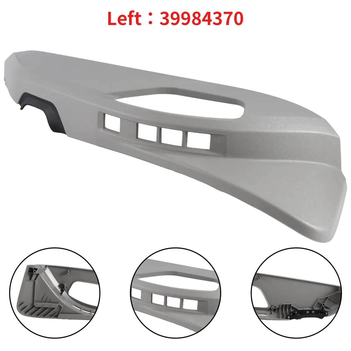 39984370 LH Grey Power Seat Outer Trim Cover with Seat Memory for VOLVO S40 MK2 V50