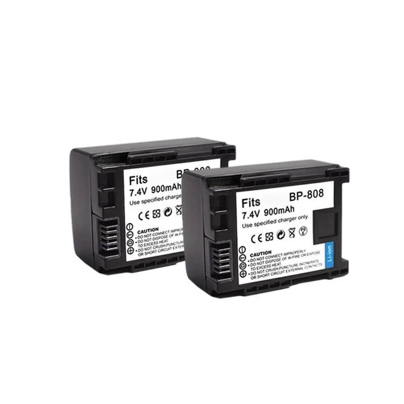 BP-808 Replacement Battery And Charger For Canon BP808 BP819 BP827 BP809 BP807 HF-M400 M300 FS406 FS46 FS306 Digital Camcorder