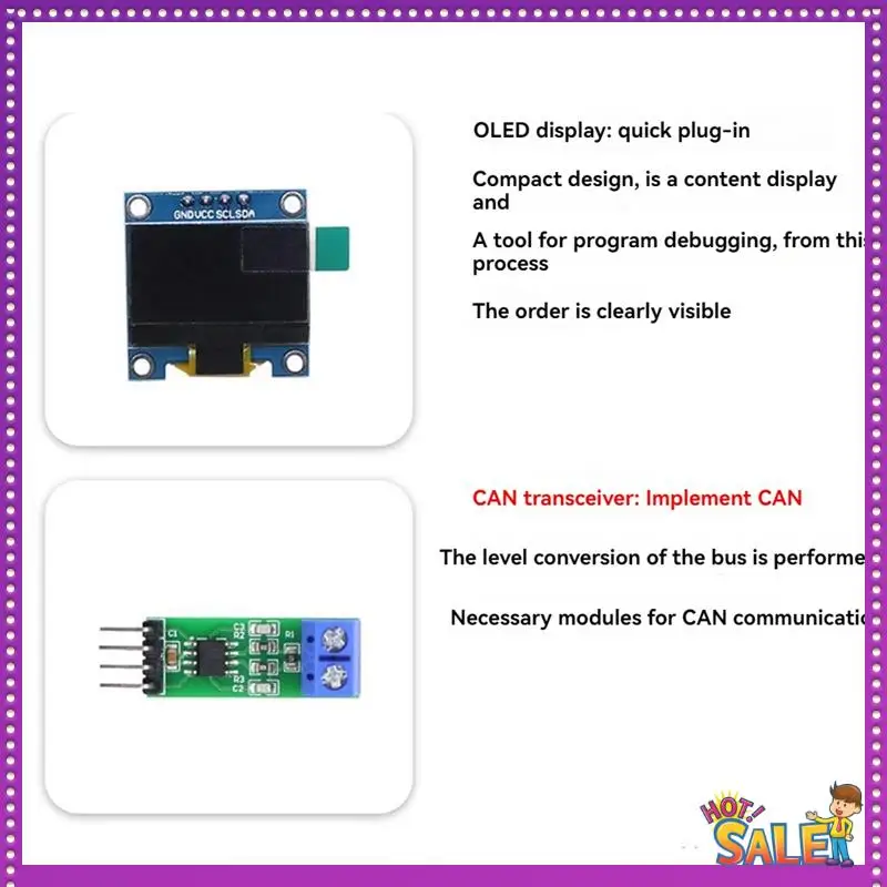 

AA87 STM32 Макетная плата Стартовый комплект CAN-шины STM32F103C8T6 Комплект обучающей платы MCU