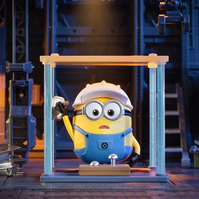 

POP MART Миньоны на работе, серия слепая коробка, коробка-сюрприз, оригинальная фигурка, мультяшная модель, коллекция Mystery Box, подарок для девочек