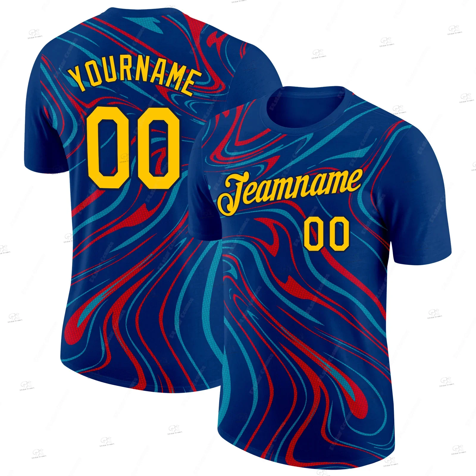Custom Name Colorful Gradient Graffiti Polyester Shirt Pullover Retro 3DPrint Harajuku Summer Streetwear Short Sleeve T-Shirts O
