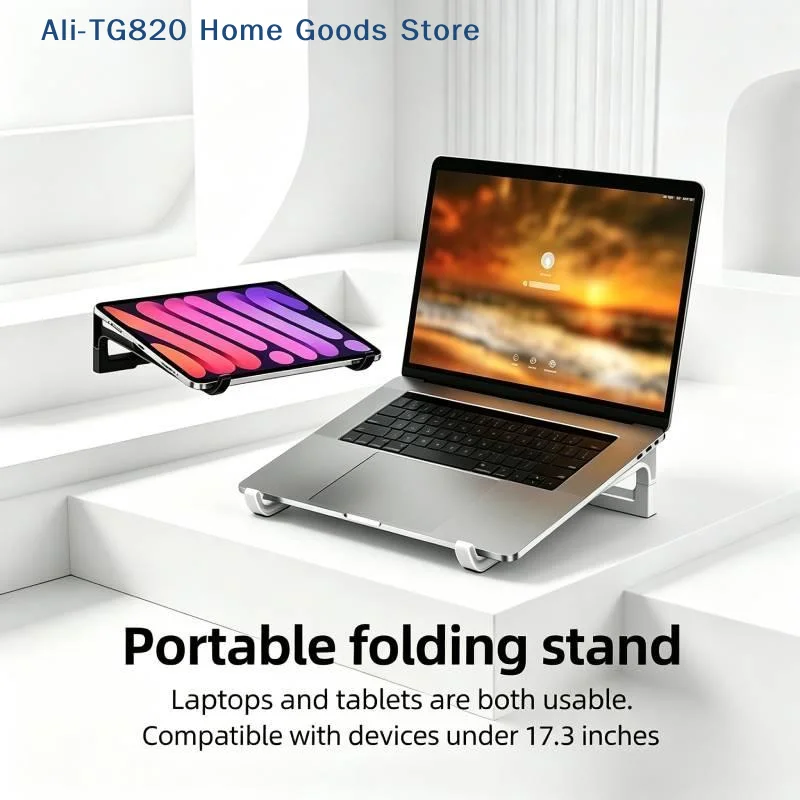 [TG820]Laptop Stand For Folding Adjustable Computer Pc Tablet Stand Notebook Table Laptop Holder Heat Dissipation