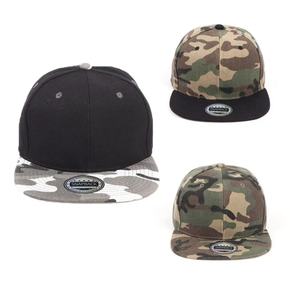 New Plain Outdoor Sun Hat Hip Hop Cap Flat Baseball Cap Snapback Hat Camouflage Hat